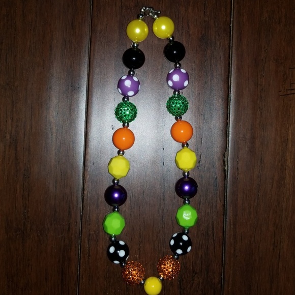 GIRLS BUBBLEGUM NECKLACE - Picture 2 of 4